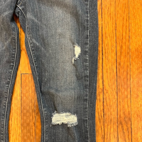 Paige Hoxton Ankle Skinny Jeans High Waist Size 30 Medium Distressed Wash - Picture 2 of 10